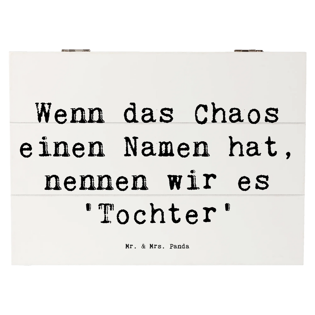 Wooden chest Saying Wenn das Chaos einen Namen hat, nennen wir es 'Tochter' Dekokiste, Schatulle, Aufbewahrungsbox, Erinnerungskiste, Holzkiste, Erinnerungsbox, Kiste, Geschenkbox, Truhe, Geschenkdose, Schatzkiste, XXL, Familie, Vatertag, Muttertag, Bruder, Schwester, Mama, Papa, Oma, Opa
