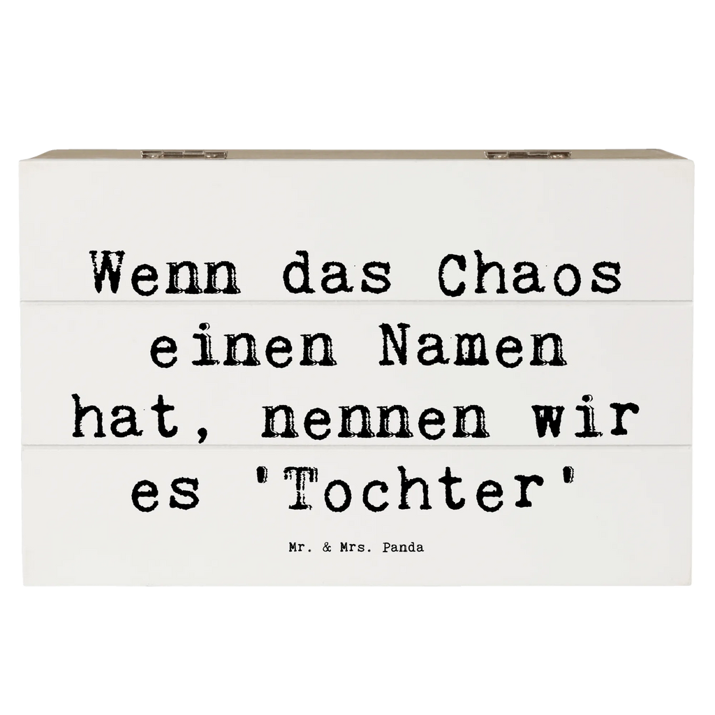 Wooden chest Saying Wenn das Chaos einen Namen hat, nennen wir es 'Tochter' Dekokiste, Schatulle, Aufbewahrungsbox, Erinnerungskiste, Holzkiste, Erinnerungsbox, Kiste, Geschenkbox, Truhe, Geschenkdose, Schatzkiste, XXL, Familie, Vatertag, Muttertag, Bruder, Schwester, Mama, Papa, Oma, Opa