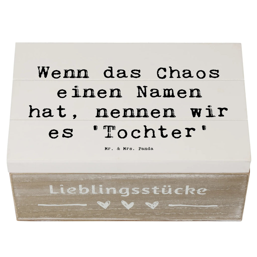 Wooden chest Saying Wenn das Chaos einen Namen hat, nennen wir es 'Tochter' Dekokiste, Schatulle, Aufbewahrungsbox, Erinnerungskiste, Holzkiste, Erinnerungsbox, Kiste, Geschenkbox, Truhe, Geschenkdose, Schatzkiste, XXL, Familie, Vatertag, Muttertag, Bruder, Schwester, Mama, Papa, Oma, Opa