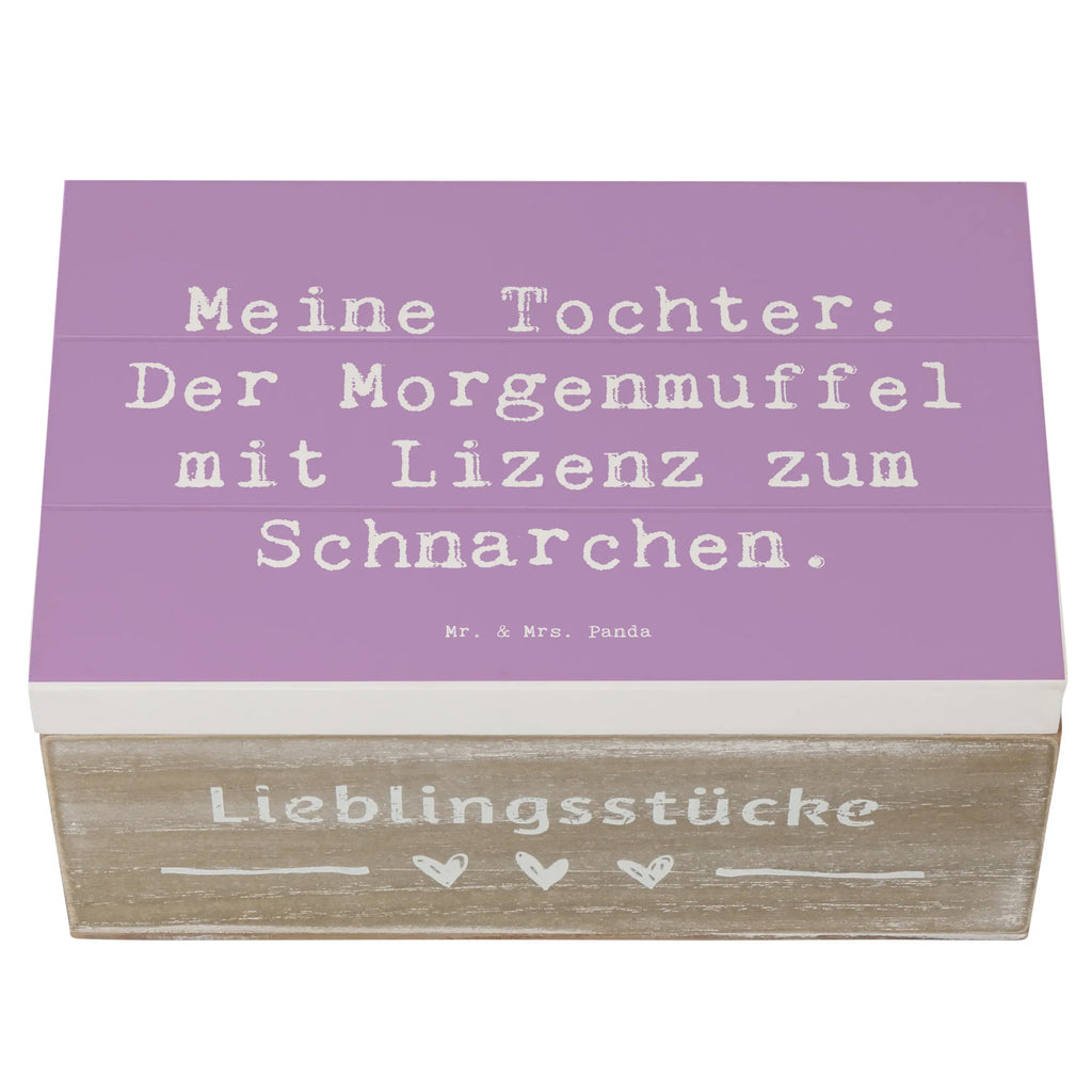 Holzkiste Spruch Tochter Morgenmuffel Holzkiste, Dekokiste, Truhe, Kiste, Schatzkiste, XXL, Aufbewahrungsbox, Erinnerungskiste, Erinnerungsbox, Geschenkbox, Schatulle, Geschenkdose, Familie, Vatertag, Muttertag, Bruder, Schwester, Mama, Papa, Oma, Opa
