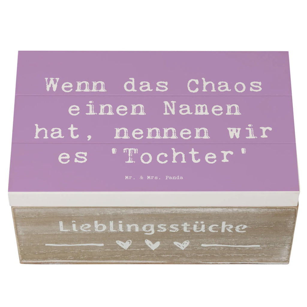 Wooden chest Saying Wenn das Chaos einen Namen hat, nennen wir es 'Tochter' Dekokiste, Schatulle, Aufbewahrungsbox, Erinnerungskiste, Holzkiste, Erinnerungsbox, Kiste, Geschenkbox, Truhe, Geschenkdose, Schatzkiste, XXL, Familie, Vatertag, Muttertag, Bruder, Schwester, Mama, Papa, Oma, Opa