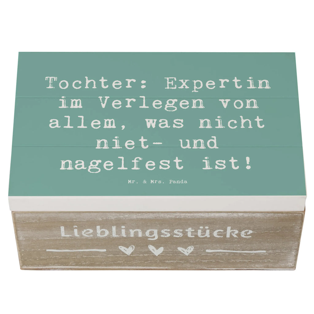 Holzkiste Spruch Tochter Expertin Kiste, Erinnerungsbox, Aufbewahrungsbox, Geschenkbox, Dekokiste, Schatzkiste, XXL, Truhe, Geschenkdose, Erinnerungskiste, Holzkiste, Schatulle, Familie, Vatertag, Muttertag, Bruder, Schwester, Mama, Papa, Oma, Opa