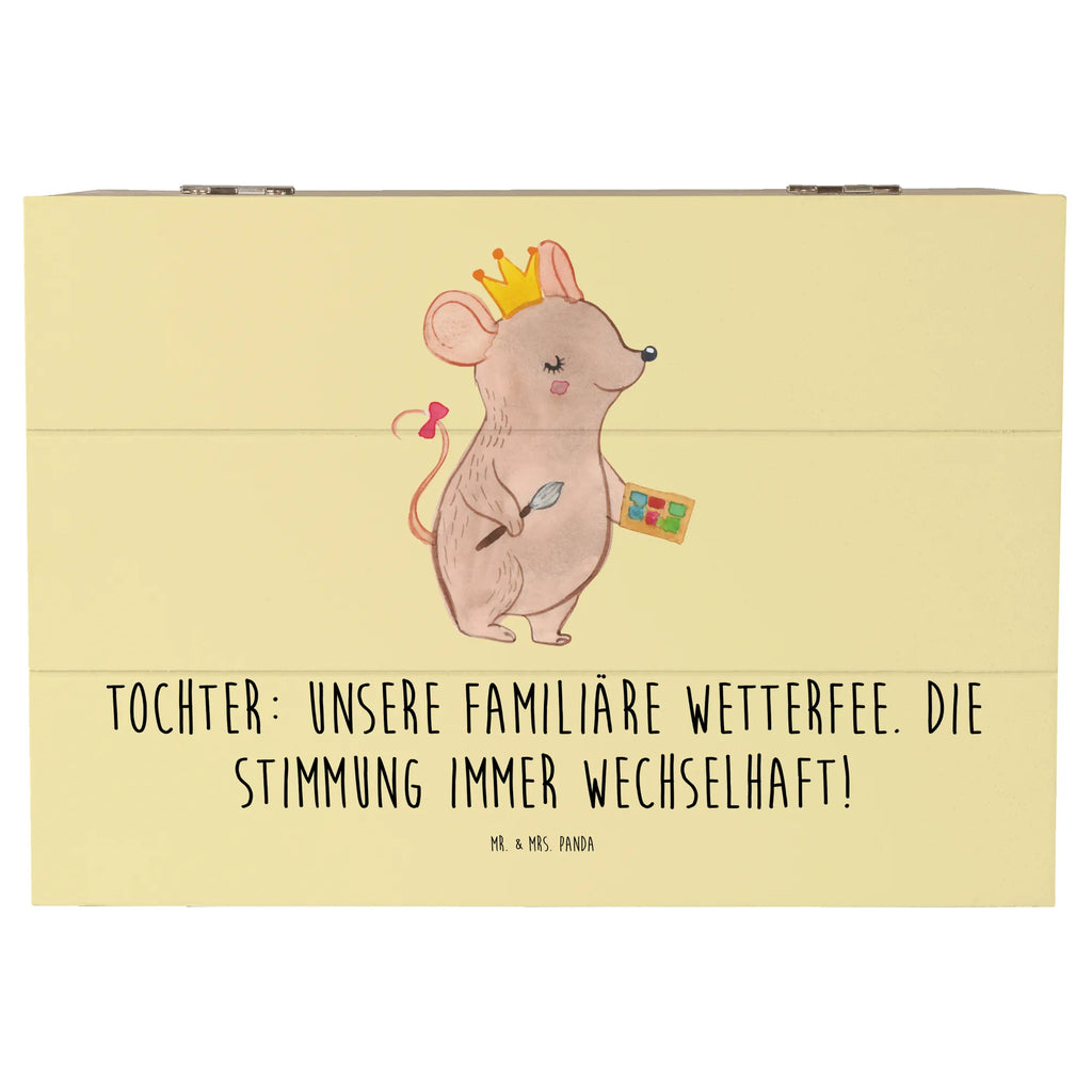 Holzkiste Tochter Wetterfee Dekokiste, Aufbewahrungsbox, Schatzkiste, Geschenkdose, Geschenkbox, Schatulle, Truhe, Erinnerungsbox, Erinnerungskiste, XXL, Holzkiste, Kiste, Familie, Vatertag, Muttertag, Bruder, Schwester, Mama, Papa, Oma, Opa