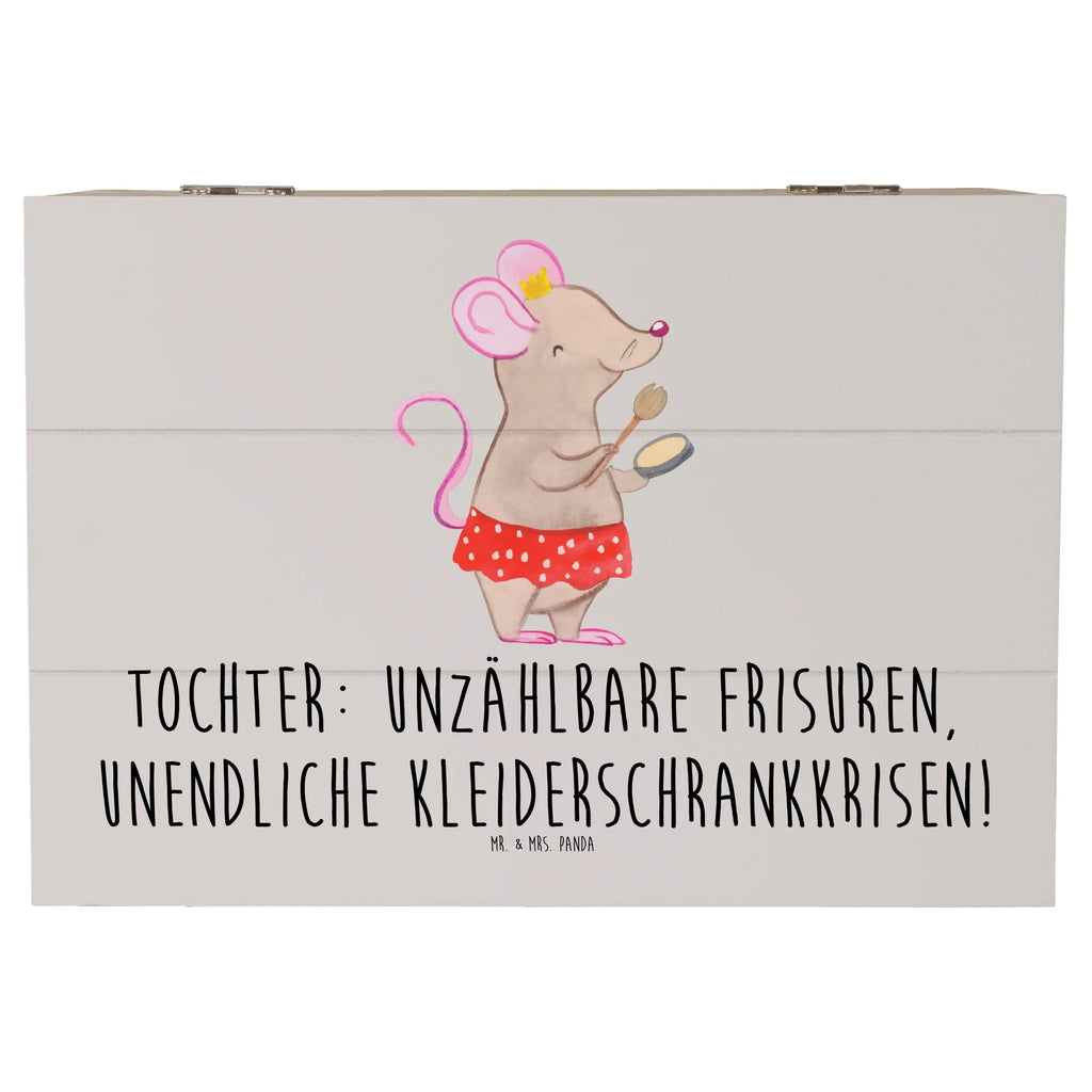 Wooden chest Tochter: Unzählbare Frisuren, unendliche Kleiderschrankkrisen! Schatulle, Erinnerungsbox, Holzkiste, Aufbewahrungsbox, Schatzkiste, Kiste, Geschenkdose, Truhe, XXL, Geschenkbox, Dekokiste, Erinnerungskiste, Familie, Vatertag, Muttertag, Bruder, Schwester, Mama, Papa, Oma, Opa