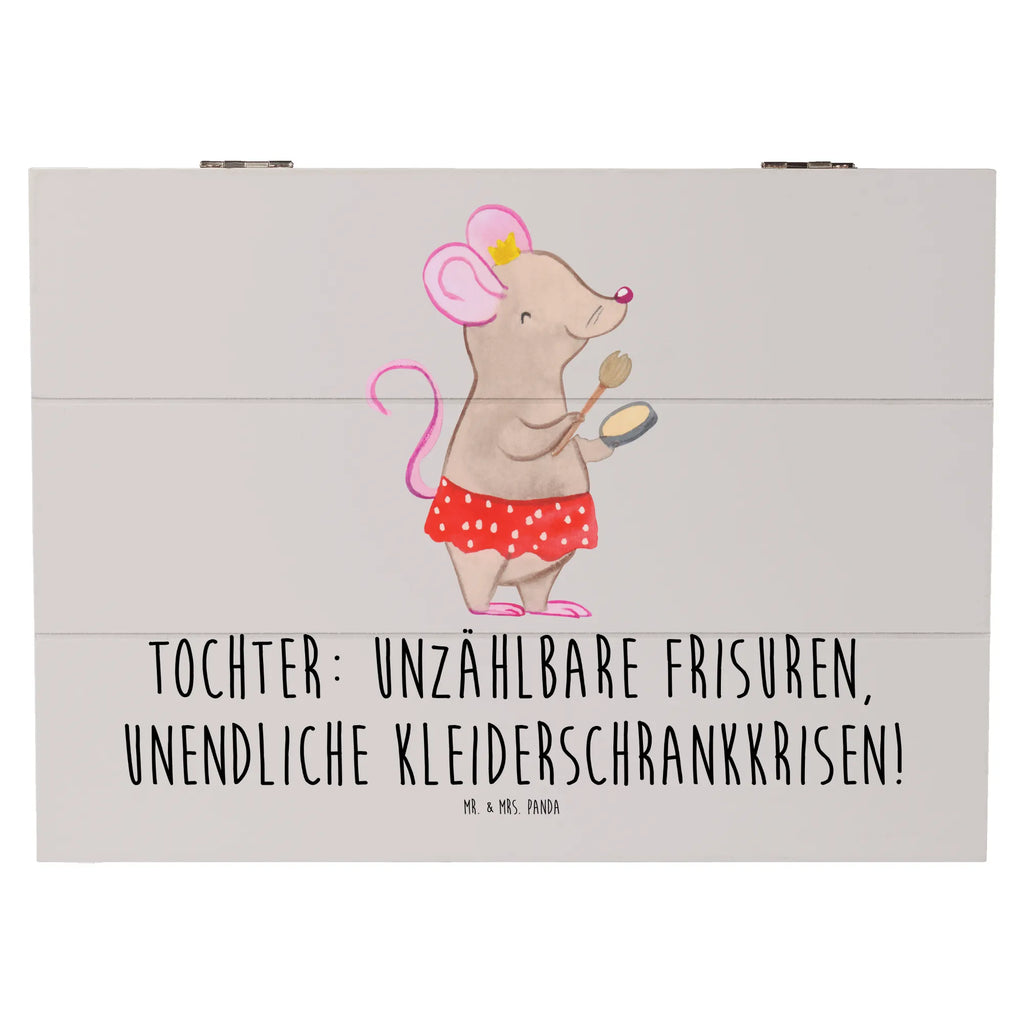 Wooden chest Tochter: Unzählbare Frisuren, unendliche Kleiderschrankkrisen! Schatulle, Erinnerungsbox, Holzkiste, Aufbewahrungsbox, Schatzkiste, Kiste, Geschenkdose, Truhe, XXL, Geschenkbox, Dekokiste, Erinnerungskiste, Familie, Vatertag, Muttertag, Bruder, Schwester, Mama, Papa, Oma, Opa