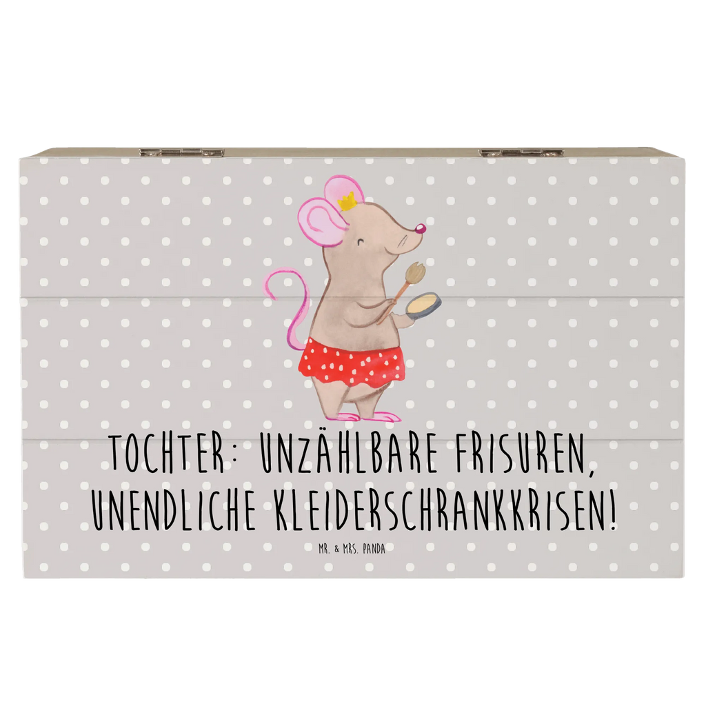 Wooden chest Tochter: Unzählbare Frisuren, unendliche Kleiderschrankkrisen! Schatulle, Erinnerungsbox, Holzkiste, Aufbewahrungsbox, Schatzkiste, Kiste, Geschenkdose, Truhe, XXL, Geschenkbox, Dekokiste, Erinnerungskiste, Familie, Vatertag, Muttertag, Bruder, Schwester, Mama, Papa, Oma, Opa