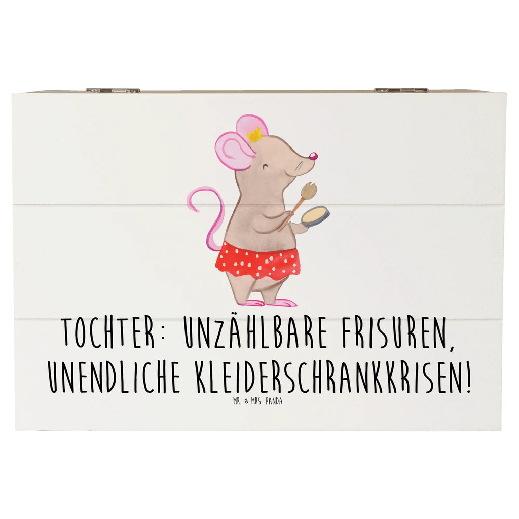 Wooden chest Tochter: Unzählbare Frisuren, unendliche Kleiderschrankkrisen! Schatulle, Erinnerungsbox, Holzkiste, Aufbewahrungsbox, Schatzkiste, Kiste, Geschenkdose, Truhe, XXL, Geschenkbox, Dekokiste, Erinnerungskiste, Familie, Vatertag, Muttertag, Bruder, Schwester, Mama, Papa, Oma, Opa