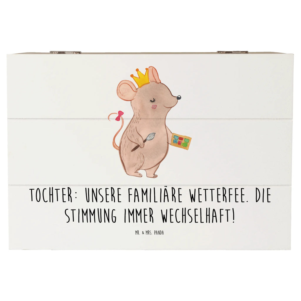 Holzkiste Tochter Wetterfee Dekokiste, Aufbewahrungsbox, Schatzkiste, Geschenkdose, Geschenkbox, Schatulle, Truhe, Erinnerungsbox, Erinnerungskiste, XXL, Holzkiste, Kiste, Familie, Vatertag, Muttertag, Bruder, Schwester, Mama, Papa, Oma, Opa