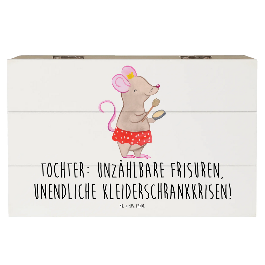 Wooden chest Tochter: Unzählbare Frisuren, unendliche Kleiderschrankkrisen! Schatulle, Erinnerungsbox, Holzkiste, Aufbewahrungsbox, Schatzkiste, Kiste, Geschenkdose, Truhe, XXL, Geschenkbox, Dekokiste, Erinnerungskiste, Familie, Vatertag, Muttertag, Bruder, Schwester, Mama, Papa, Oma, Opa