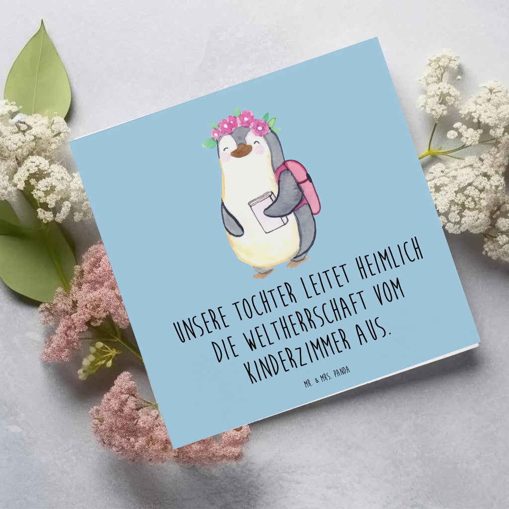 Deluxe Karte Tochter Weltherrschaft Grußkarte, Hochwertige Klappkarte, Karte, Glückwunschkarte, Hochzeitskarte, Geburtstagskarte, Klappkarte, Einladungskarte, Hochwertige Grußkarte, Familie, Vatertag, Muttertag, Bruder, Schwester, Mama, Papa, Oma, Opa