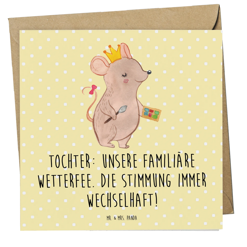 Deluxe Card Tochter: Unsere familiäre Wetterfee. Die Stimmung immer wechselhaft! Hochwertige Klappkarte, Geburtstagskarte, Hochzeitskarte, Hochwertige Grußkarte, Karte, Glückwunschkarte, Einladungskarte, Grußkarte, Klappkarte, Familie, Vatertag, Muttertag, Bruder, Schwester, Mama, Papa, Oma, Opa