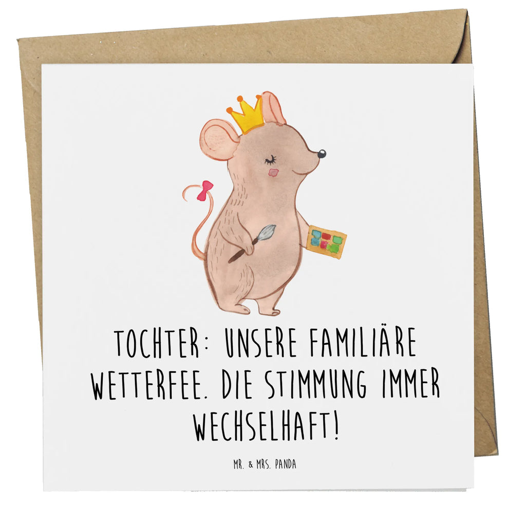 Deluxe Card Tochter: Unsere familiäre Wetterfee. Die Stimmung immer wechselhaft! Hochwertige Klappkarte, Geburtstagskarte, Hochzeitskarte, Hochwertige Grußkarte, Karte, Glückwunschkarte, Einladungskarte, Grußkarte, Klappkarte, Familie, Vatertag, Muttertag, Bruder, Schwester, Mama, Papa, Oma, Opa