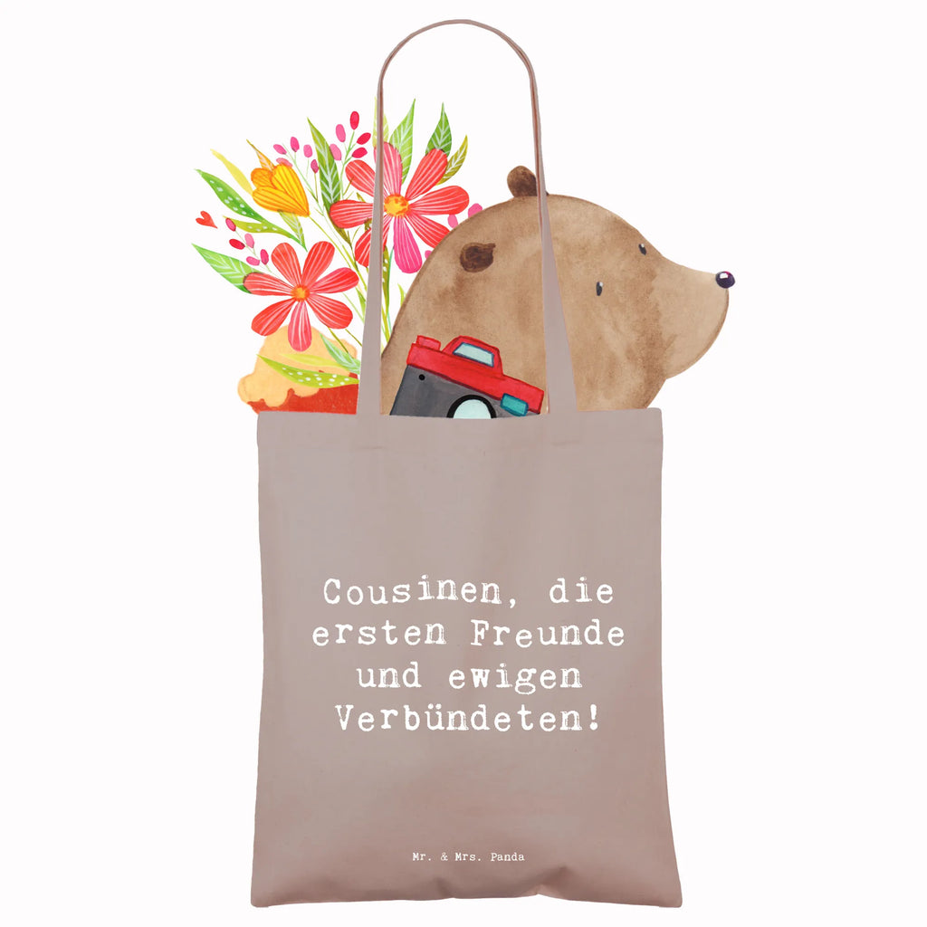 Tote bag Saying Cousinen, die ersten Freunde und ewigen Verbündeten! Beuteltasche, Beutel, Einkaufstasche, Jutebeutel, Stoffbeutel, Tasche, Shopper, Umhängetasche, Strandtasche, Schultertasche, Stofftasche, Tragetasche, Badetasche, Jutetasche, Einkaufstüte, Laptoptasche, Familie, Vatertag, Muttertag, Bruder, Schwester, Mama, Papa, Oma, Opa