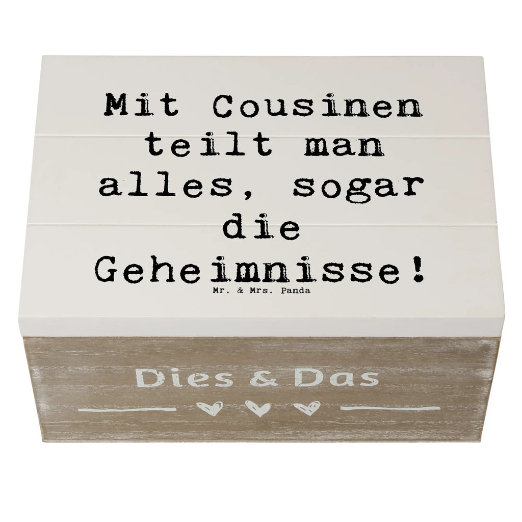 Holzkiste Spruch Cousine Geheimnisse Kiste, Aufbewahrungsbox, Erinnerungsbox, Dekokiste, Geschenkdose, Schatzkiste, Truhe, Schatulle, XXL, Geschenkbox, Erinnerungskiste, Holzkiste, Familie, Vatertag, Muttertag, Bruder, Schwester, Mama, Papa, Oma, Opa