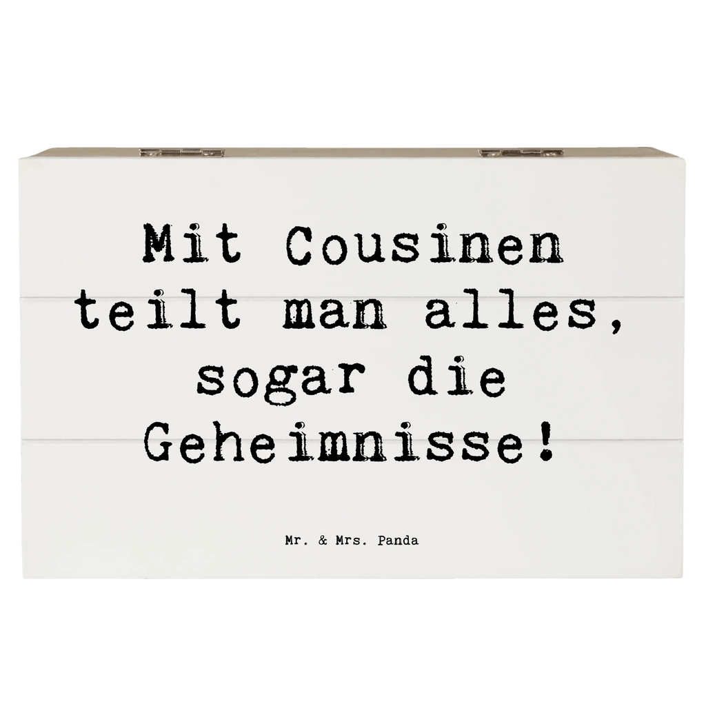 Holzkiste Spruch Cousine Geheimnisse Kiste, Aufbewahrungsbox, Erinnerungsbox, Dekokiste, Geschenkdose, Schatzkiste, Truhe, Schatulle, XXL, Geschenkbox, Erinnerungskiste, Holzkiste, Familie, Vatertag, Muttertag, Bruder, Schwester, Mama, Papa, Oma, Opa