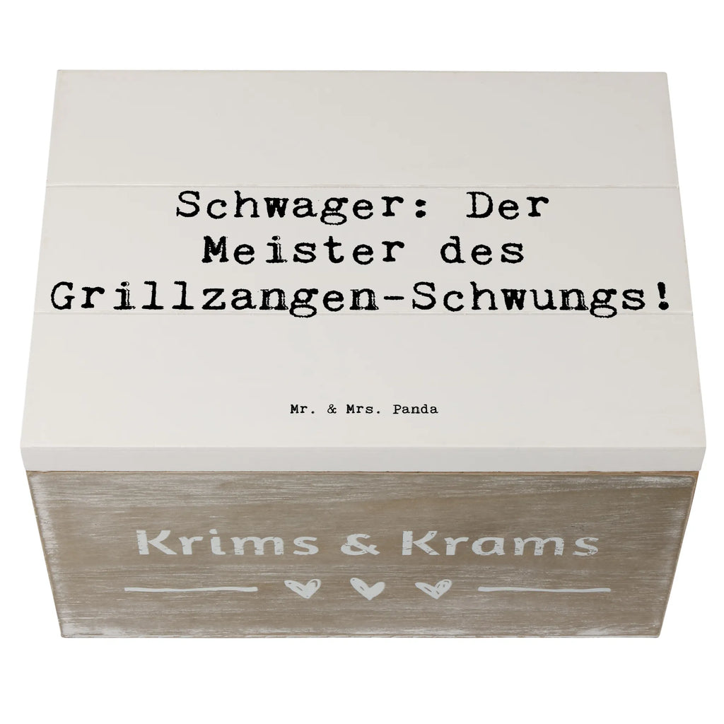 Holzkiste Spruch Schwager Grillmeister Schatulle, Erinnerungsbox, Aufbewahrungsbox, Erinnerungskiste, Kiste, Geschenkdose, Holzkiste, Truhe, Schatzkiste, Geschenkbox, Dekokiste, XXL, Familie, Vatertag, Muttertag, Bruder, Schwester, Mama, Papa, Oma, Opa