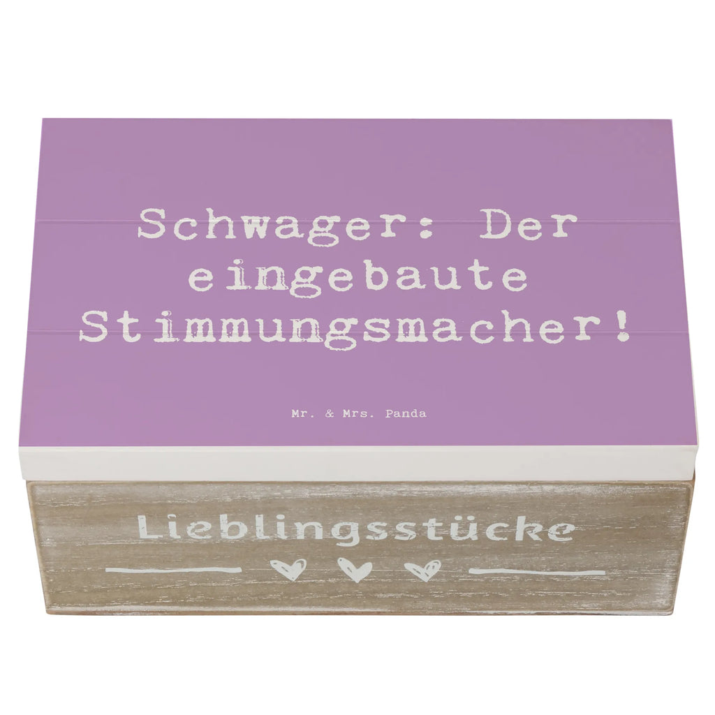 Holzkiste Spruch Schwager: Der eingebaute Stimmungsmacher! Dekokiste, Schatulle, Erinnerungsbox, Geschenkdose, Truhe, Schatzkiste, Aufbewahrungsbox, Erinnerungskiste, Holzkiste, Kiste, XXL, Geschenkbox, Familie, Vatertag, Muttertag, Bruder, Schwester, Mama, Papa, Oma, Opa