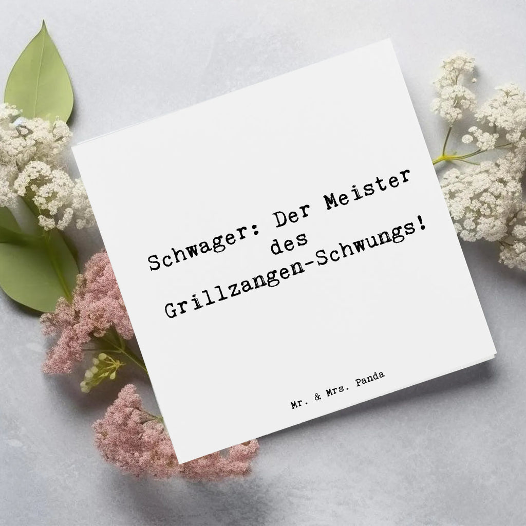 Deluxe Card Saying Schwager: Der Meister des Grillzangen-Schwungs! Hochwertige Klappkarte, Karte, Grußkarte, Klappkarte, Geburtstagskarte, Hochzeitskarte, Glückwunschkarte, Hochwertige Grußkarte, Einladungskarte, Familie, Vatertag, Muttertag, Bruder, Schwester, Mama, Papa, Oma, Opa
