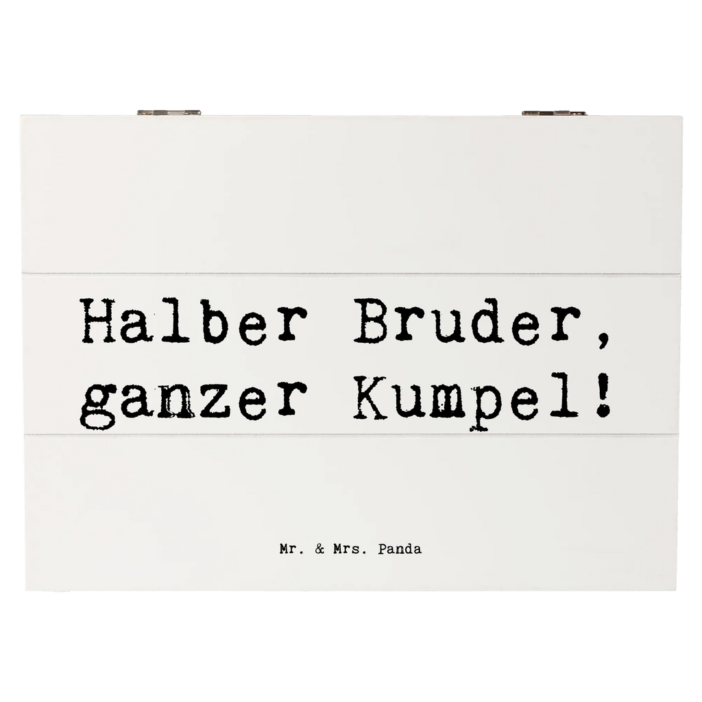 Holzkiste Spruch Halbbruder Kumpel Schatzkiste, Geschenkdose, Erinnerungsbox, Truhe, Dekokiste, Erinnerungskiste, Aufbewahrungsbox, Kiste, Schatulle, XXL, Geschenkbox, Holzkiste, Familie, Vatertag, Muttertag, Bruder, Schwester, Mama, Papa, Oma, Opa