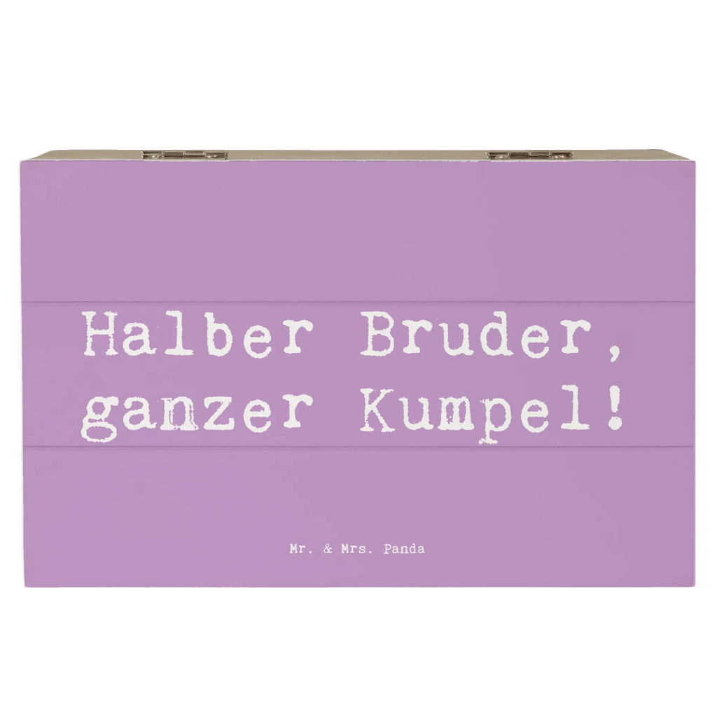 Holzkiste Spruch Halbbruder Kumpel Schatzkiste, Geschenkdose, Erinnerungsbox, Truhe, Dekokiste, Erinnerungskiste, Aufbewahrungsbox, Kiste, Schatulle, XXL, Geschenkbox, Holzkiste, Familie, Vatertag, Muttertag, Bruder, Schwester, Mama, Papa, Oma, Opa