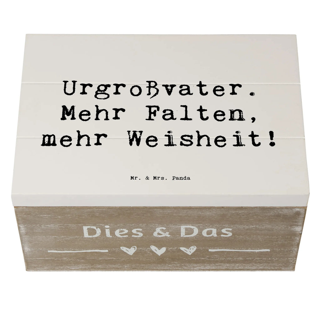 Holzkiste Spruch Urgroßvater Weisheit Erinnerungsbox, Geschenkbox, Aufbewahrungsbox, Truhe, Kiste, Schatulle, Geschenkdose, Schatzkiste, Holzkiste, Dekokiste, XXL, Erinnerungskiste, Familie, Vatertag, Muttertag, Bruder, Schwester, Mama, Papa, Oma, Opa