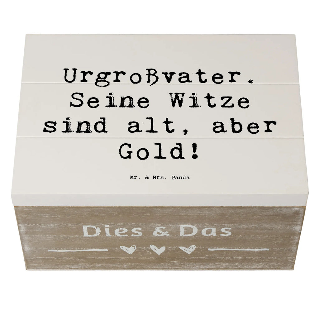 Holzkiste Spruch Urgroßvater Witze XXL, Truhe, Erinnerungskiste, Holzkiste, Erinnerungsbox, Geschenkdose, Geschenkbox, Aufbewahrungsbox, Schatulle, Schatzkiste, Kiste, Dekokiste, Familie, Vatertag, Muttertag, Bruder, Schwester, Mama, Papa, Oma, Opa