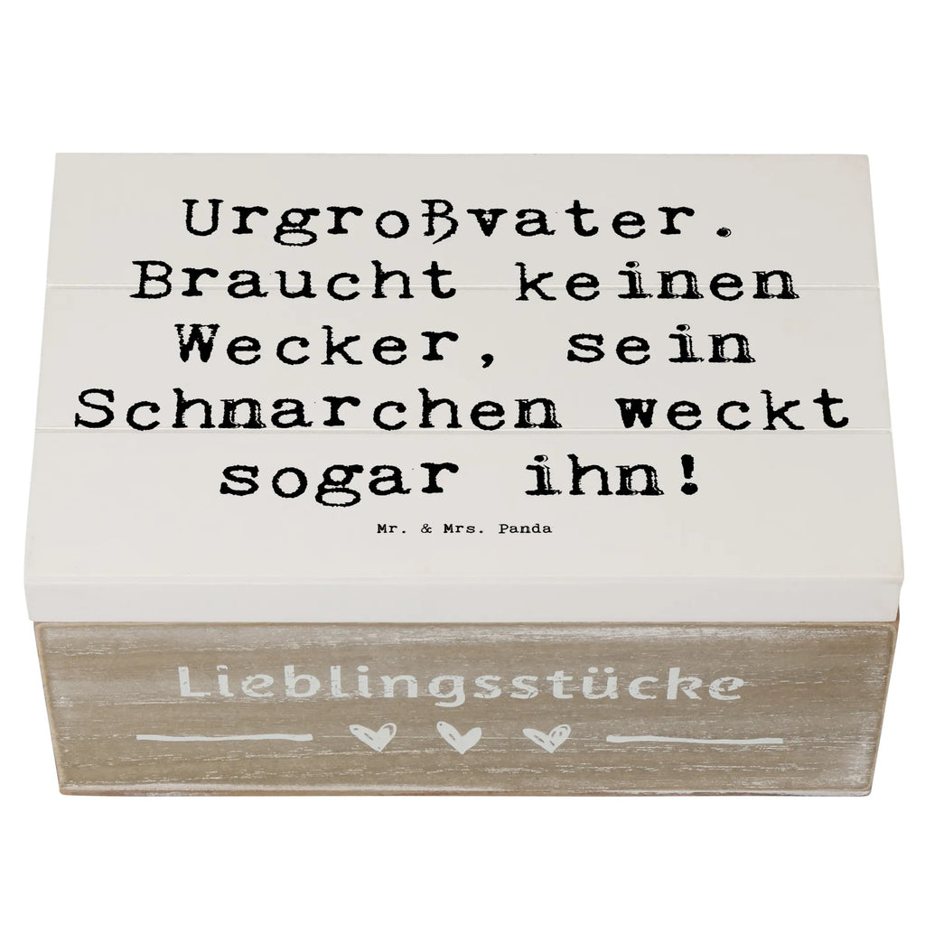 Holzkiste Spruch Urgroßvater Schnarchen XXL, Dekokiste, Geschenkbox, Erinnerungskiste, Kiste, Aufbewahrungsbox, Geschenkdose, Schatulle, Schatzkiste, Holzkiste, Truhe, Erinnerungsbox, Familie, Vatertag, Muttertag, Bruder, Schwester, Mama, Papa, Oma, Opa