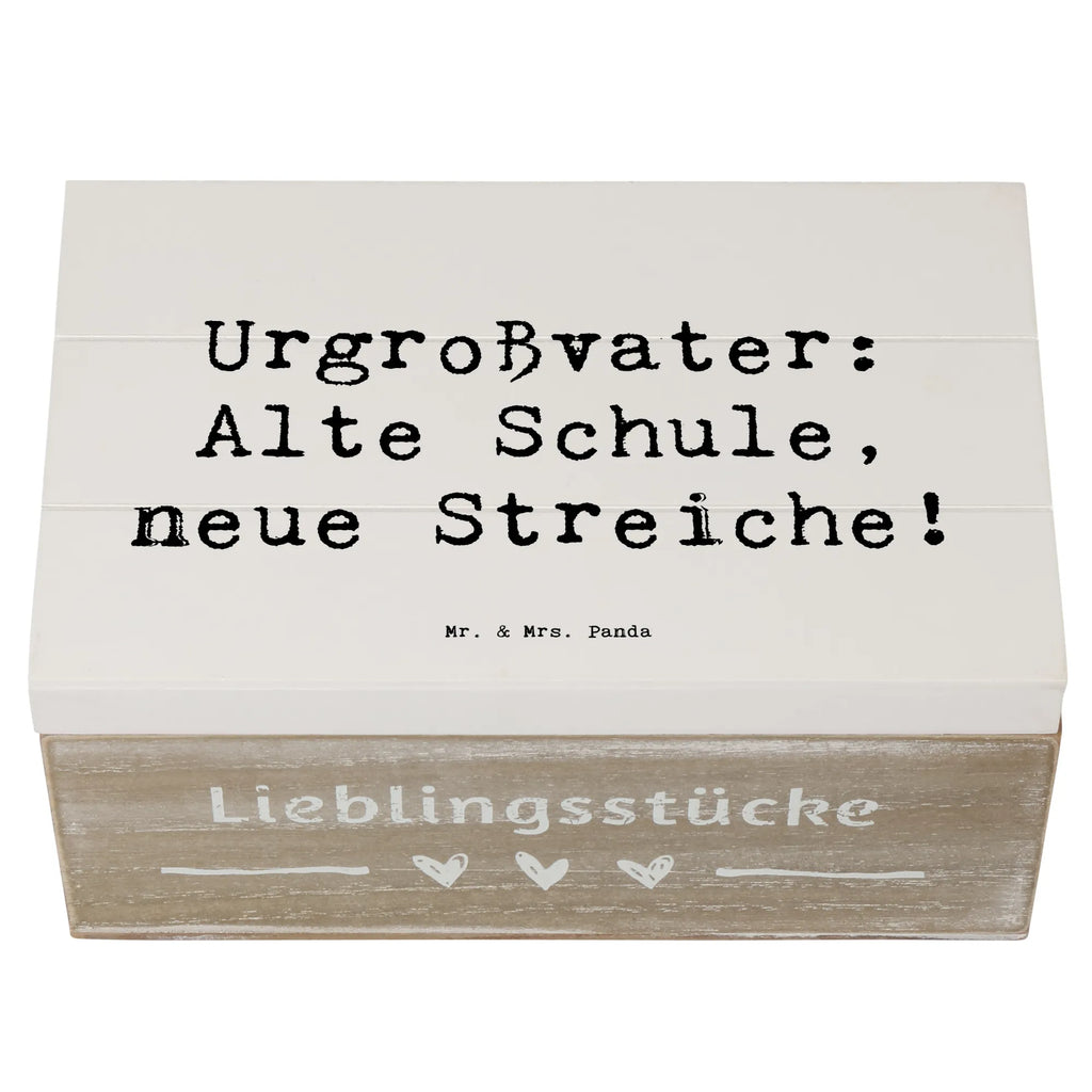 Holzkiste Spruch Urgroßvater Späße Schatulle, Geschenkbox, Aufbewahrungsbox, Kiste, Dekokiste, Schatzkiste, XXL, Geschenkdose, Truhe, Erinnerungskiste, Erinnerungsbox, Holzkiste, Familie, Vatertag, Muttertag, Bruder, Schwester, Mama, Papa, Oma, Opa