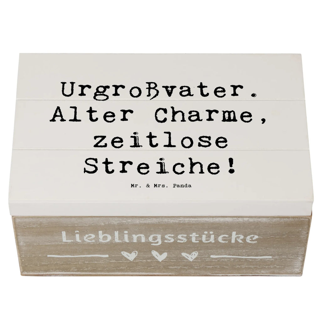 Holzkiste Spruch Urgroßvater Charme Geschenkdose, Holzkiste, Erinnerungsbox, Schatzkiste, Kiste, Dekokiste, Aufbewahrungsbox, Truhe, XXL, Schatulle, Geschenkbox, Erinnerungskiste, Familie, Vatertag, Muttertag, Bruder, Schwester, Mama, Papa, Oma, Opa