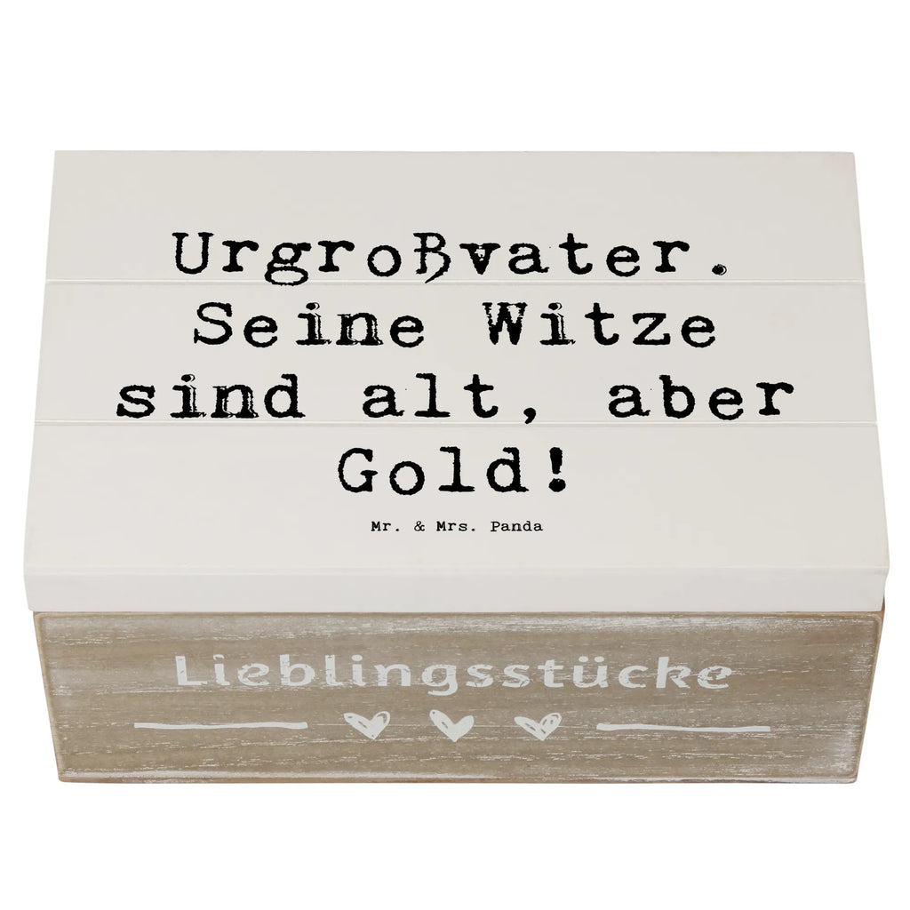Holzkiste Spruch Urgroßvater Witze XXL, Truhe, Erinnerungskiste, Holzkiste, Erinnerungsbox, Geschenkdose, Geschenkbox, Aufbewahrungsbox, Schatulle, Schatzkiste, Kiste, Dekokiste, Familie, Vatertag, Muttertag, Bruder, Schwester, Mama, Papa, Oma, Opa