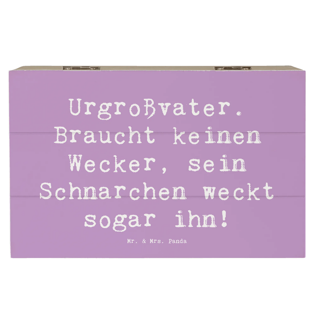 Holzkiste Spruch Urgroßvater Schnarchen XXL, Dekokiste, Geschenkbox, Erinnerungskiste, Kiste, Aufbewahrungsbox, Geschenkdose, Schatulle, Schatzkiste, Holzkiste, Truhe, Erinnerungsbox, Familie, Vatertag, Muttertag, Bruder, Schwester, Mama, Papa, Oma, Opa