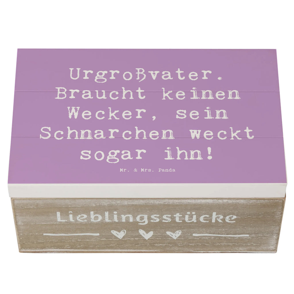 Holzkiste Spruch Urgroßvater Schnarchen XXL, Dekokiste, Geschenkbox, Erinnerungskiste, Kiste, Aufbewahrungsbox, Geschenkdose, Schatulle, Schatzkiste, Holzkiste, Truhe, Erinnerungsbox, Familie, Vatertag, Muttertag, Bruder, Schwester, Mama, Papa, Oma, Opa