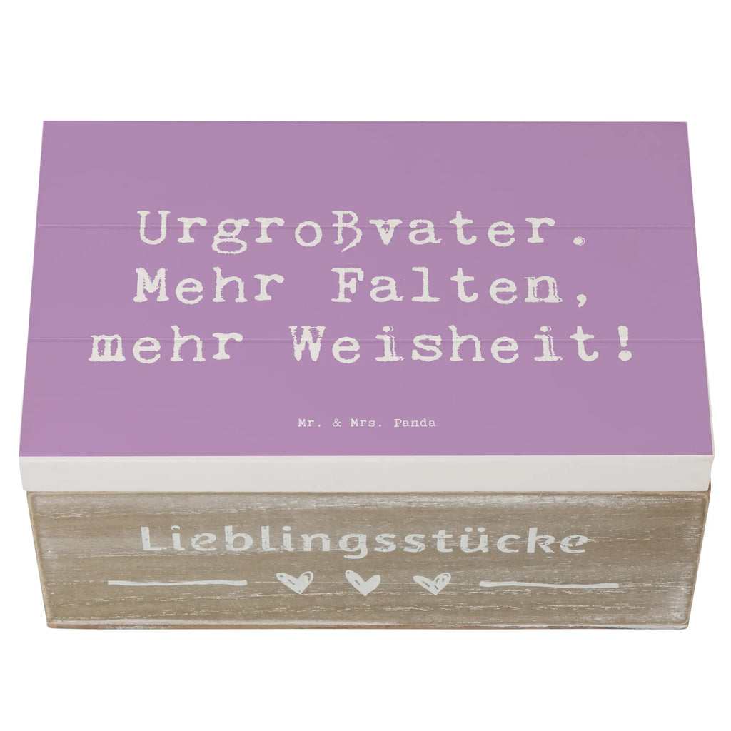 Holzkiste Spruch Urgroßvater Weisheit Erinnerungsbox, Geschenkbox, Aufbewahrungsbox, Truhe, Kiste, Schatulle, Geschenkdose, Schatzkiste, Holzkiste, Dekokiste, XXL, Erinnerungskiste, Familie, Vatertag, Muttertag, Bruder, Schwester, Mama, Papa, Oma, Opa