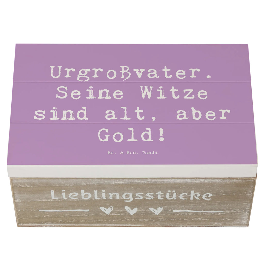 Holzkiste Spruch Urgroßvater Witze XXL, Truhe, Erinnerungskiste, Holzkiste, Erinnerungsbox, Geschenkdose, Geschenkbox, Aufbewahrungsbox, Schatulle, Schatzkiste, Kiste, Dekokiste, Familie, Vatertag, Muttertag, Bruder, Schwester, Mama, Papa, Oma, Opa