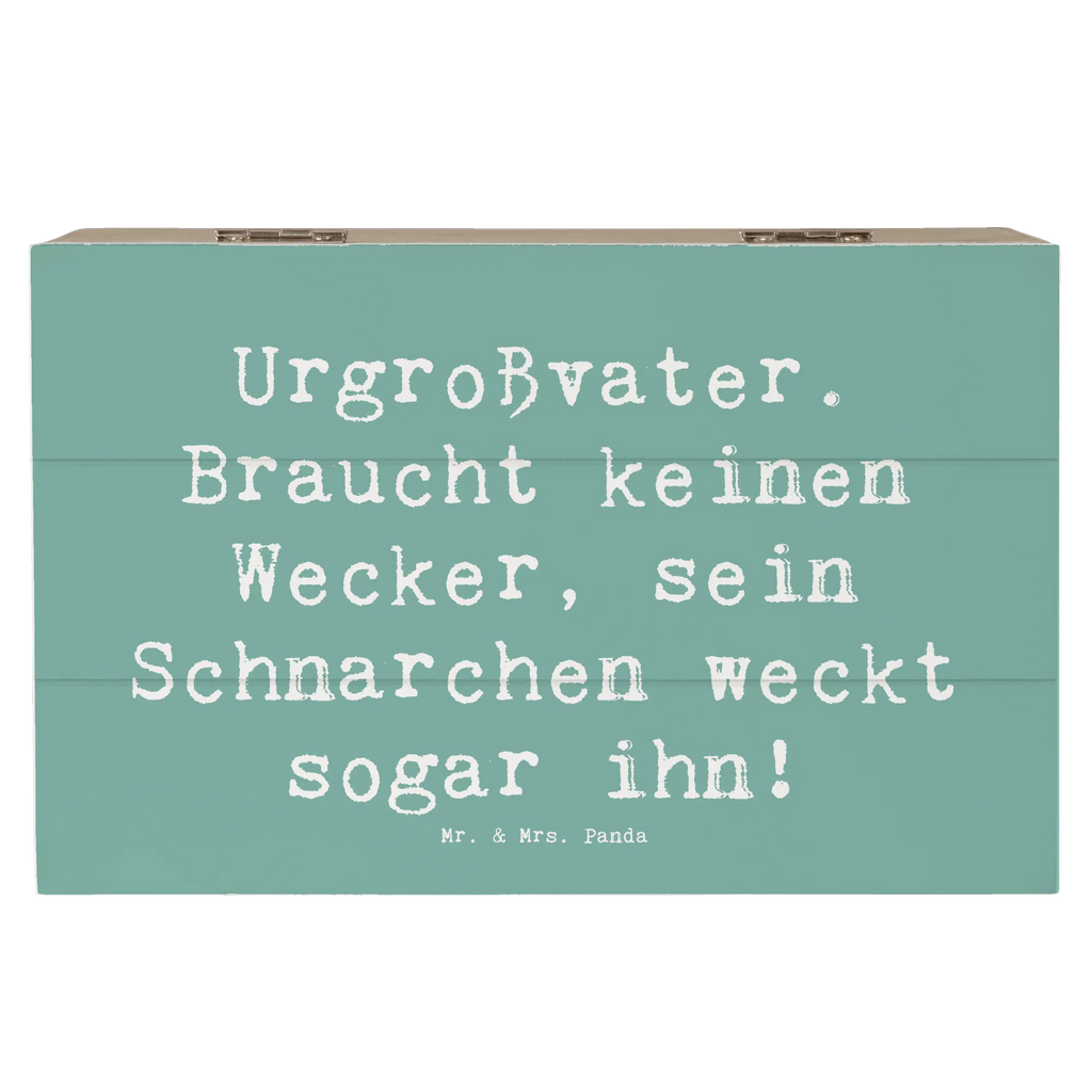 Holzkiste Spruch Urgroßvater Schnarchen XXL, Dekokiste, Geschenkbox, Erinnerungskiste, Kiste, Aufbewahrungsbox, Geschenkdose, Schatulle, Schatzkiste, Holzkiste, Truhe, Erinnerungsbox, Familie, Vatertag, Muttertag, Bruder, Schwester, Mama, Papa, Oma, Opa