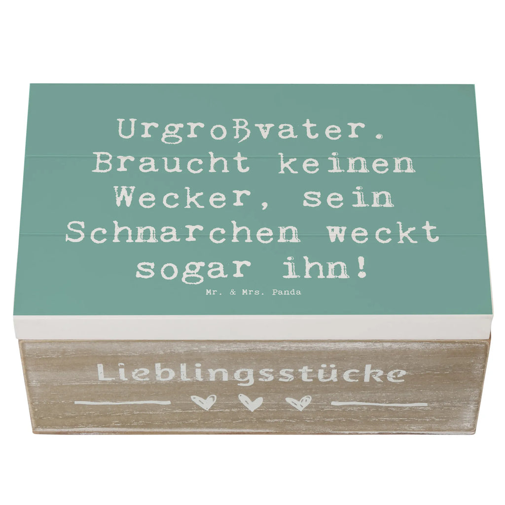 Holzkiste Spruch Urgroßvater Schnarchen XXL, Dekokiste, Geschenkbox, Erinnerungskiste, Kiste, Aufbewahrungsbox, Geschenkdose, Schatulle, Schatzkiste, Holzkiste, Truhe, Erinnerungsbox, Familie, Vatertag, Muttertag, Bruder, Schwester, Mama, Papa, Oma, Opa
