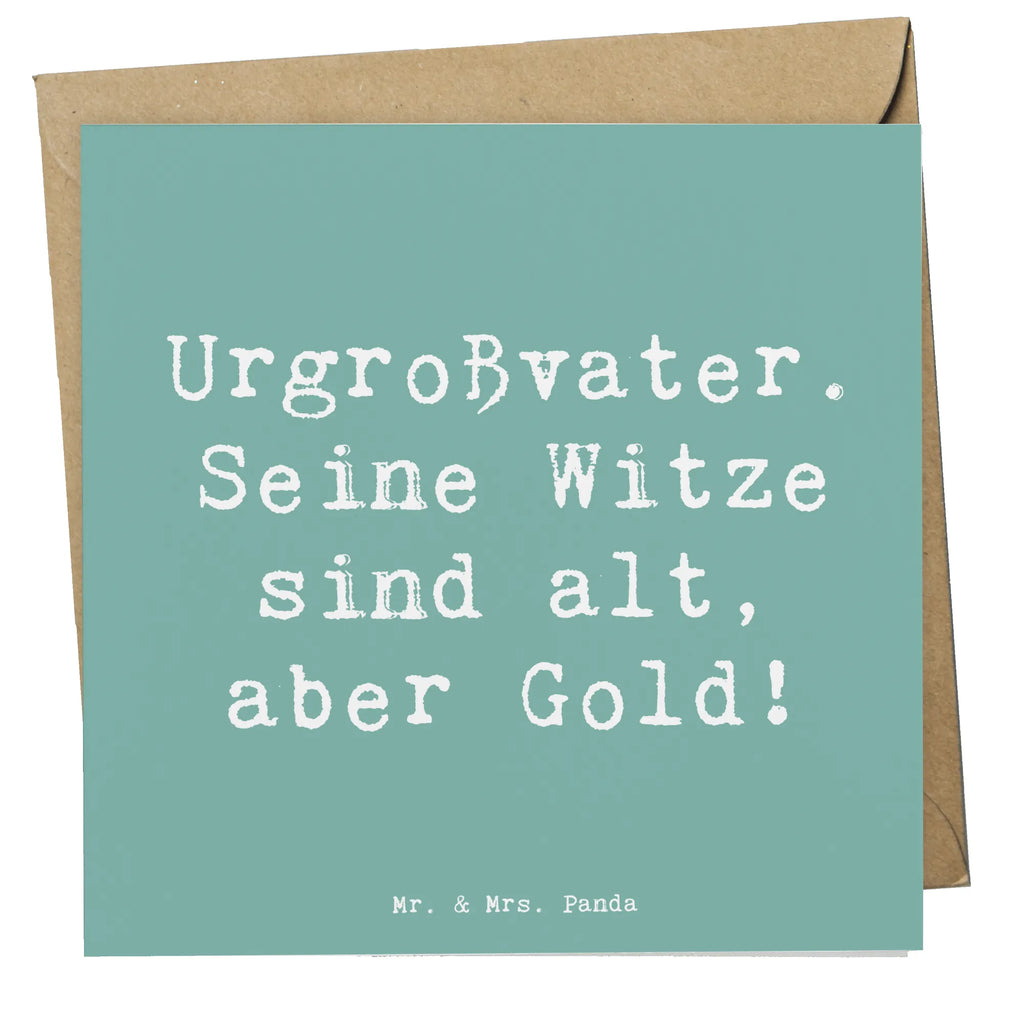 Deluxe Card Saying Urgroßvater. Seine Witze sind alt, aber Gold! Grußkarte, Karte, Hochzeitskarte, Hochwertige Grußkarte, Hochwertige Klappkarte, Geburtstagskarte, Einladungskarte, Glückwunschkarte, Klappkarte, Familie, Vatertag, Muttertag, Bruder, Schwester, Mama, Papa, Oma, Opa