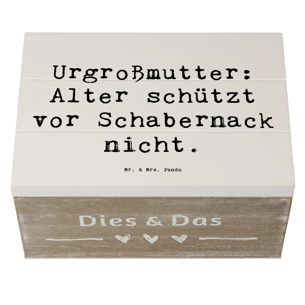 Holzkiste Spruch Urgroßmutter Schabernack Schatulle, Truhe, Kiste, Dekokiste, Schatzkiste, Erinnerungsbox, Geschenkdose, Aufbewahrungsbox, Erinnerungskiste, Holzkiste, Geschenkbox, XXL, Familie, Vatertag, Muttertag, Bruder, Schwester, Mama, Papa, Oma, Opa