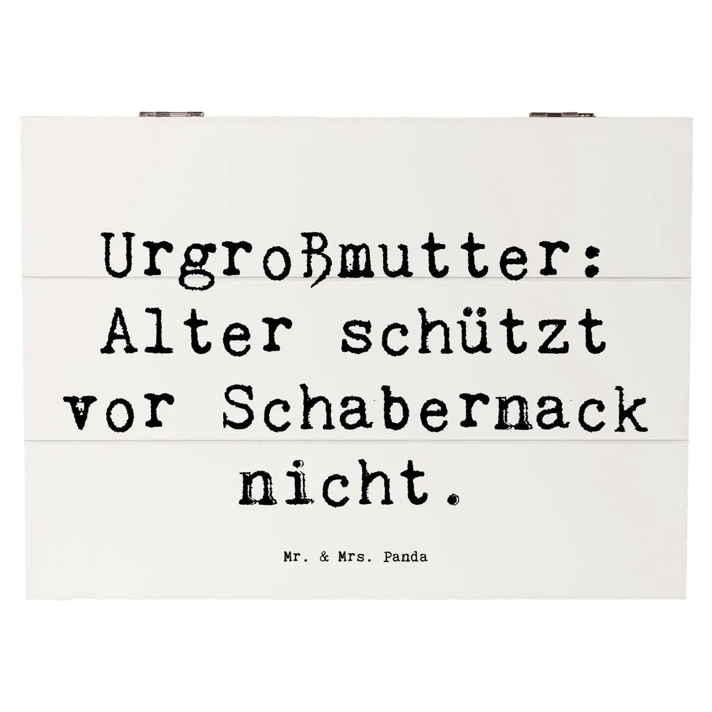 Holzkiste Spruch Urgroßmutter Schabernack Schatulle, Truhe, Kiste, Dekokiste, Schatzkiste, Erinnerungsbox, Geschenkdose, Aufbewahrungsbox, Erinnerungskiste, Holzkiste, Geschenkbox, XXL, Familie, Vatertag, Muttertag, Bruder, Schwester, Mama, Papa, Oma, Opa