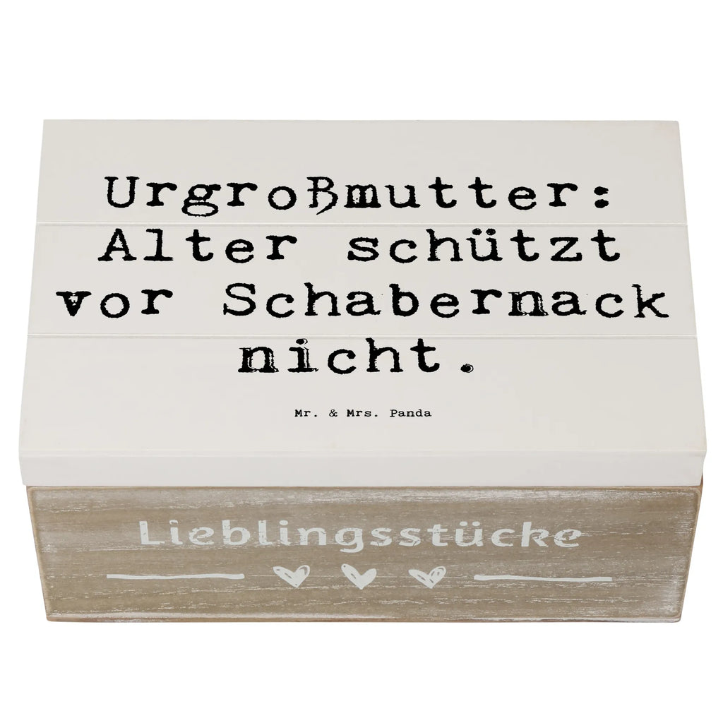 Holzkiste Spruch Urgroßmutter Schabernack Schatulle, Truhe, Kiste, Dekokiste, Schatzkiste, Erinnerungsbox, Geschenkdose, Aufbewahrungsbox, Erinnerungskiste, Holzkiste, Geschenkbox, XXL, Familie, Vatertag, Muttertag, Bruder, Schwester, Mama, Papa, Oma, Opa