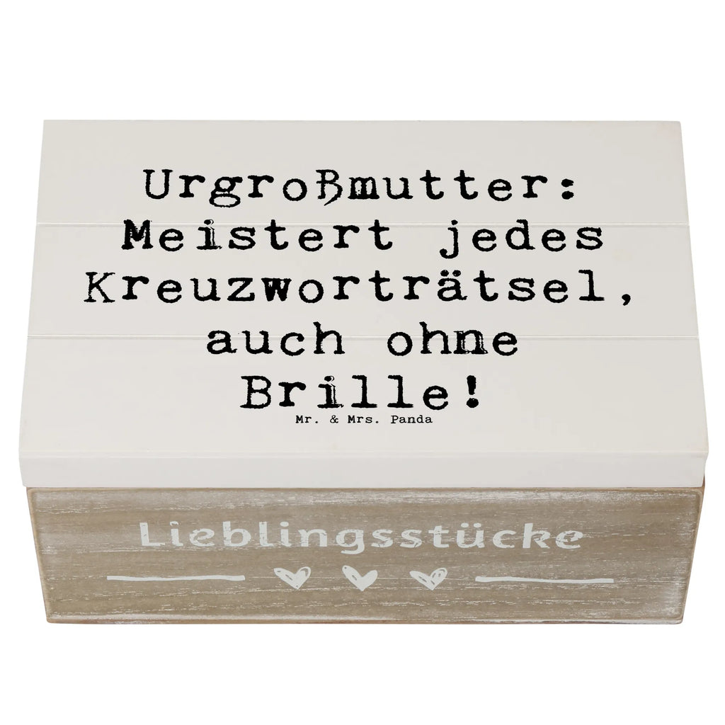 Holzkiste Spruch Urgroßmutter Genie Geschenkbox, Truhe, Geschenkdose, Dekokiste, Aufbewahrungsbox, Erinnerungsbox, Holzkiste, Schatzkiste, Erinnerungskiste, XXL, Schatulle, Kiste, Familie, Vatertag, Muttertag, Bruder, Schwester, Mama, Papa, Oma, Opa