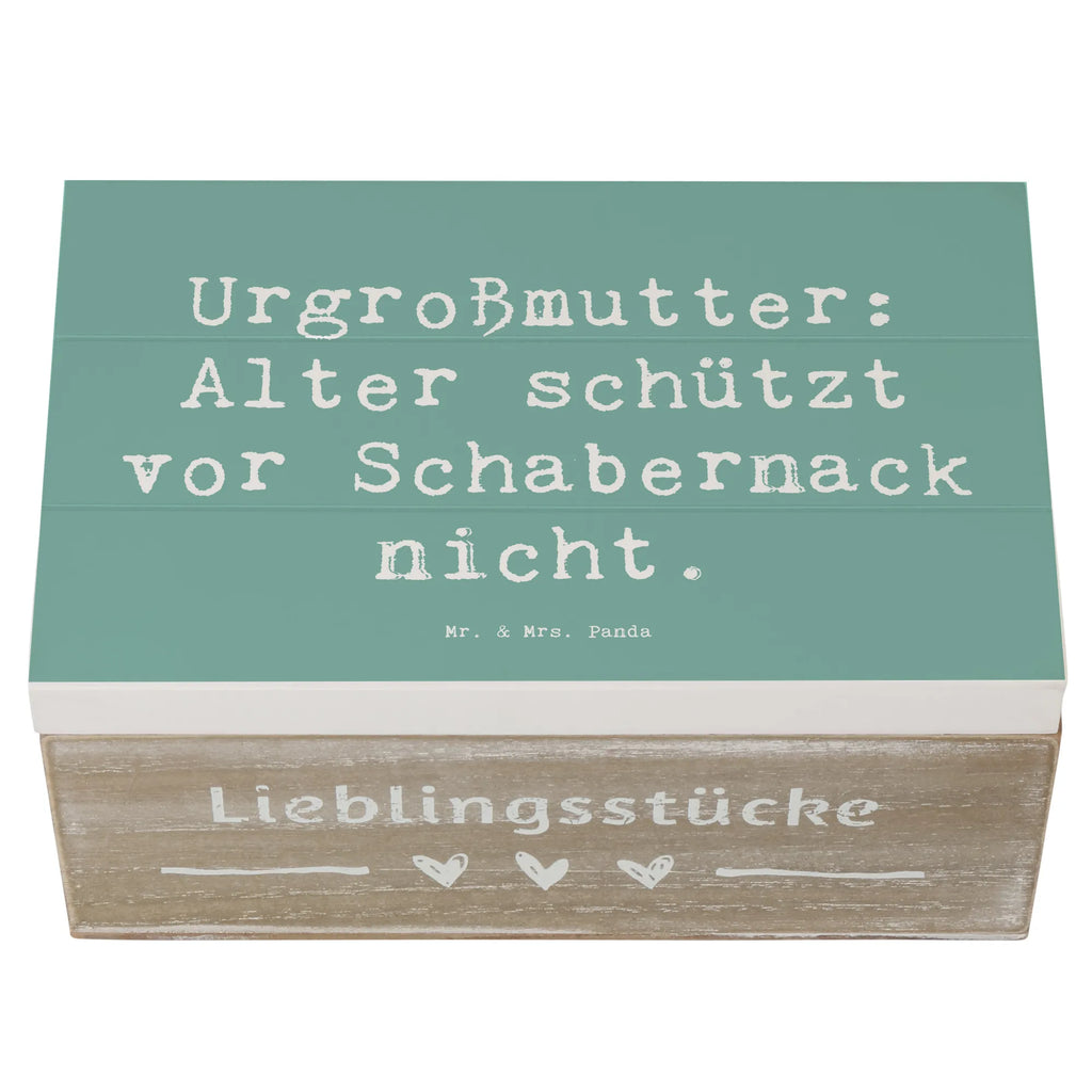 Holzkiste Spruch Urgroßmutter Schabernack Schatulle, Truhe, Kiste, Dekokiste, Schatzkiste, Erinnerungsbox, Geschenkdose, Aufbewahrungsbox, Erinnerungskiste, Holzkiste, Geschenkbox, XXL, Familie, Vatertag, Muttertag, Bruder, Schwester, Mama, Papa, Oma, Opa