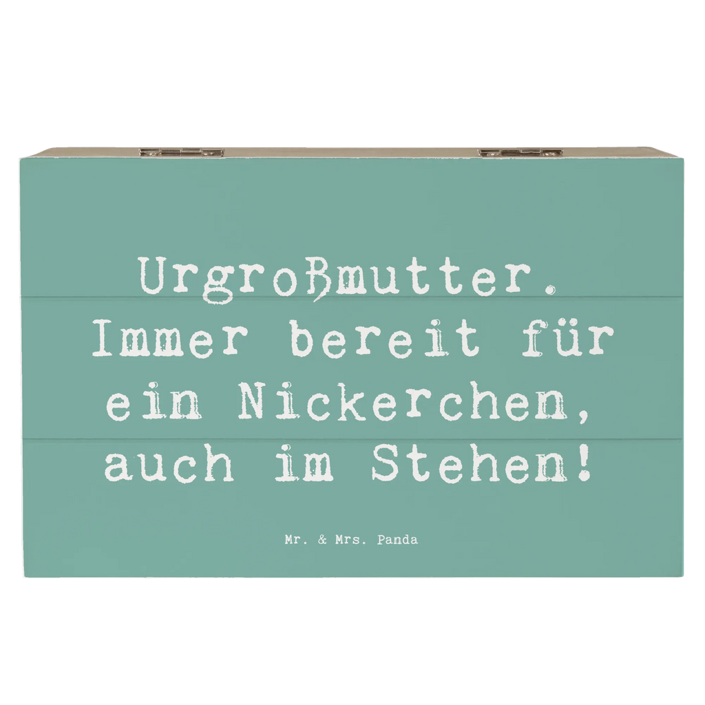 Holzkiste Spruch Urgroßmutter Nickerchen Schatulle, Erinnerungsbox, Erinnerungskiste, XXL, Geschenkdose, Geschenkbox, Schatzkiste, Dekokiste, Truhe, Kiste, Aufbewahrungsbox, Holzkiste, Familie, Vatertag, Muttertag, Bruder, Schwester, Mama, Papa, Oma, Opa