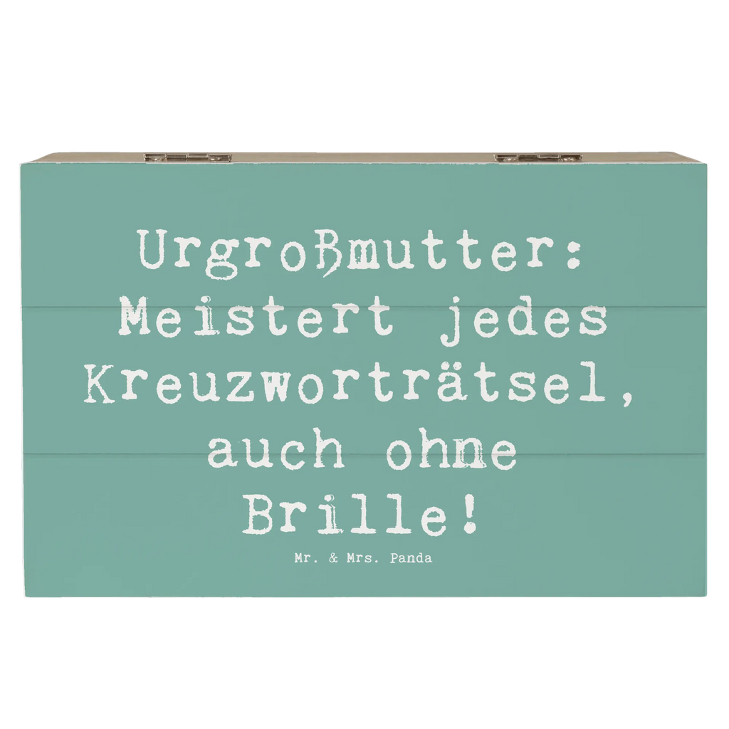 Holzkiste Spruch Urgroßmutter Genie Geschenkbox, Truhe, Geschenkdose, Dekokiste, Aufbewahrungsbox, Erinnerungsbox, Holzkiste, Schatzkiste, Erinnerungskiste, XXL, Schatulle, Kiste, Familie, Vatertag, Muttertag, Bruder, Schwester, Mama, Papa, Oma, Opa