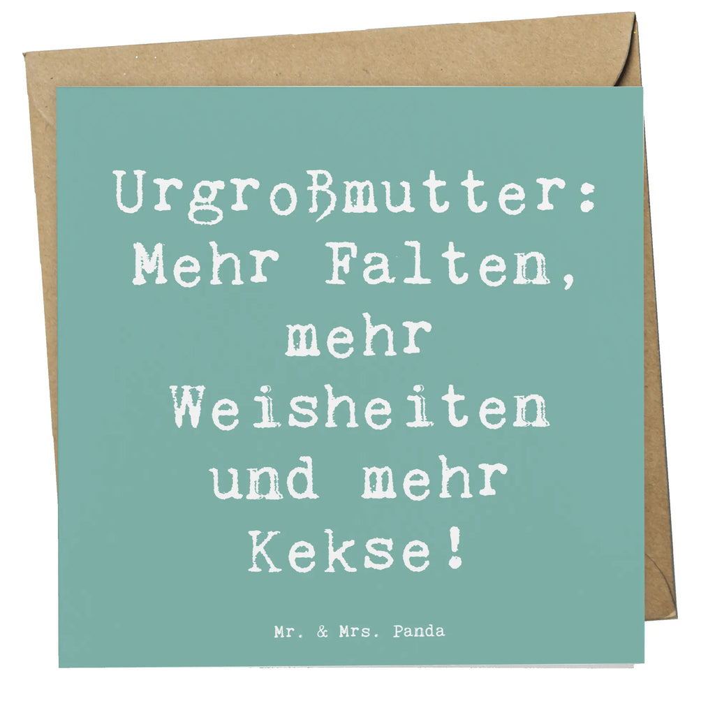 Deluxe Karte Spruch Urgroßmutter Weisheiten Geburtstagskarte, Klappkarte, Grußkarte, Einladungskarte, Hochwertige Klappkarte, Karte, Glückwunschkarte, Hochzeitskarte, Hochwertige Grußkarte, Familie, Vatertag, Muttertag, Bruder, Schwester, Mama, Papa, Oma, Opa