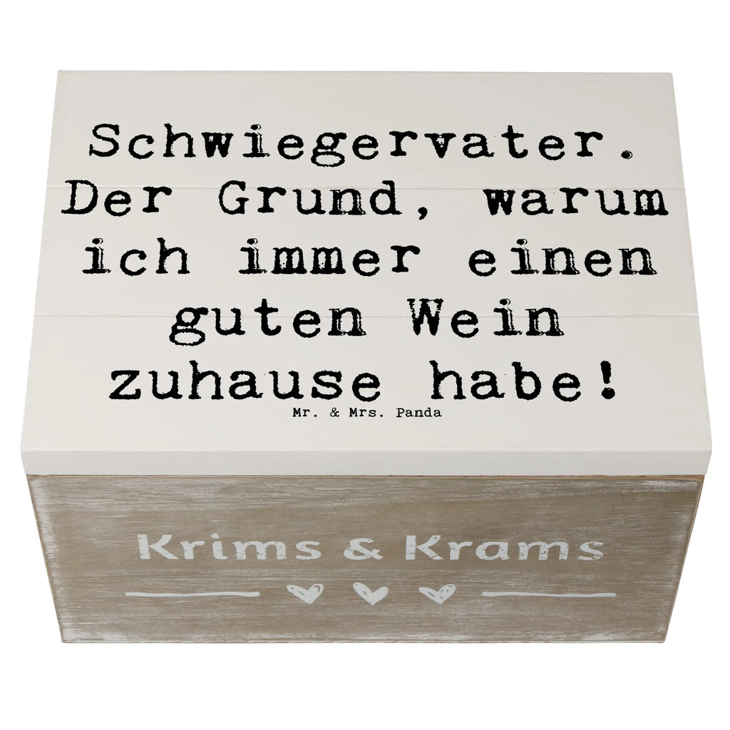 Holzkiste Spruch Schwiegervater Weinliebhaber XXL, Erinnerungskiste, Erinnerungsbox, Holzkiste, Kiste, Schatulle, Truhe, Dekokiste, Geschenkdose, Schatzkiste, Aufbewahrungsbox, Geschenkbox, Familie, Vatertag, Muttertag, Bruder, Schwester, Mama, Papa, Oma, Opa