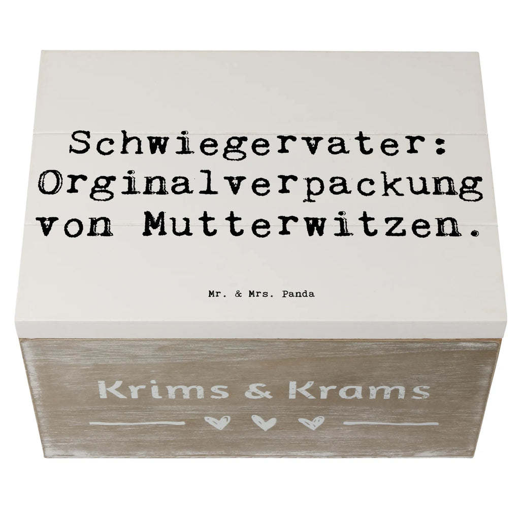 Holzkiste Spruch Schwiegervater Witze Erinnerungsbox, Dekokiste, Geschenkbox, Erinnerungskiste, Truhe, Holzkiste, Schatzkiste, XXL, Geschenkdose, Aufbewahrungsbox, Kiste, Schatulle, Familie, Vatertag, Muttertag, Bruder, Schwester, Mama, Papa, Oma, Opa
