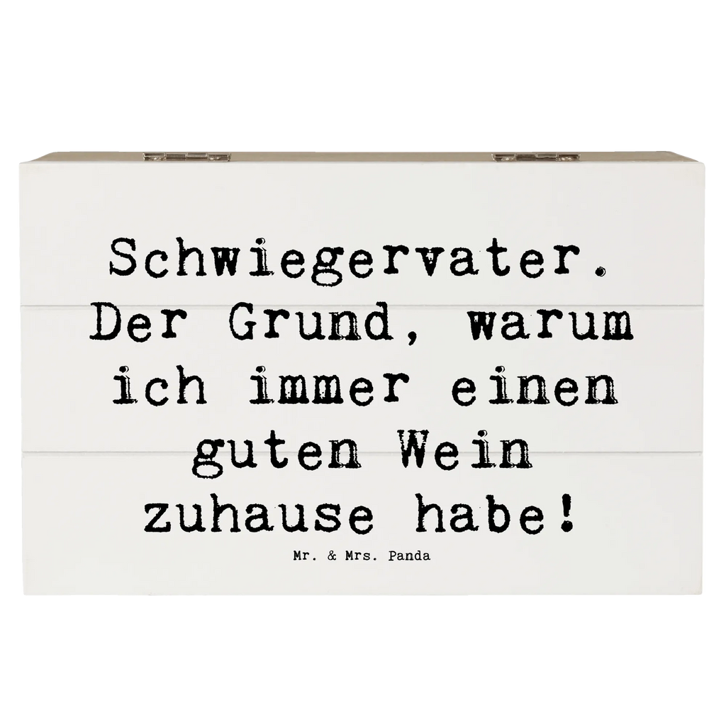 Holzkiste Spruch Schwiegervater Weinliebhaber XXL, Erinnerungskiste, Erinnerungsbox, Holzkiste, Kiste, Schatulle, Truhe, Dekokiste, Geschenkdose, Schatzkiste, Aufbewahrungsbox, Geschenkbox, Familie, Vatertag, Muttertag, Bruder, Schwester, Mama, Papa, Oma, Opa