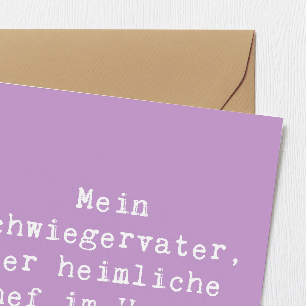 Deluxe Karte Spruch Schwiegervater Chef Karte, Klappkarte, Hochwertige Grußkarte, Grußkarte, Hochzeitskarte, Geburtstagskarte, Einladungskarte, Hochwertige Klappkarte, Glückwunschkarte, Familie, Vatertag, Muttertag, Bruder, Schwester, Mama, Papa, Oma, Opa