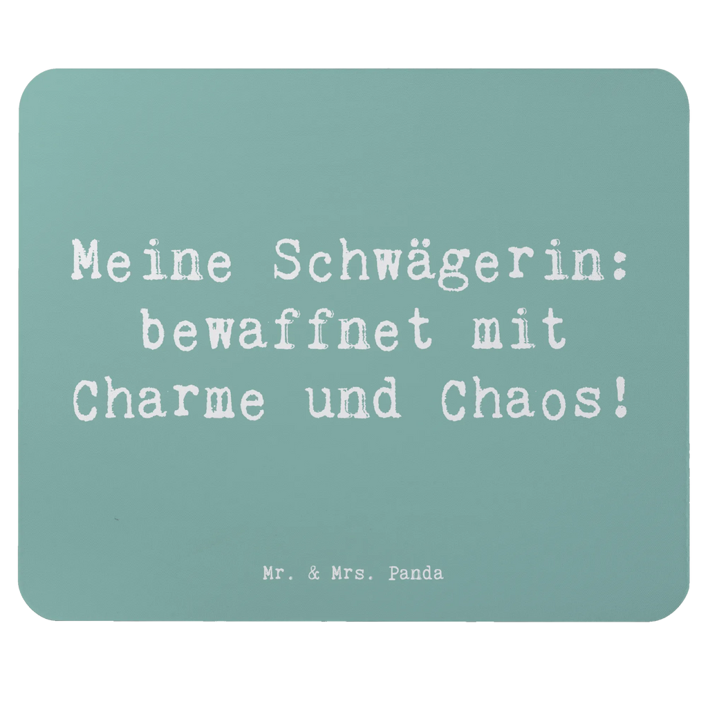 Mouse mat Saying Meine Schwägerin: bewaffnet mit Charme und Chaos! Mousepad, Computer zubehör, Büroausstattung, PC Zubehör, Arbeitszimmer, Mauspad, Einzigartiges Mauspad, Designer Mauspad, Mausunterlage, Mauspad Büro, Familie, Vatertag, Muttertag, Bruder, Schwester, Mama, Papa, Oma, Opa